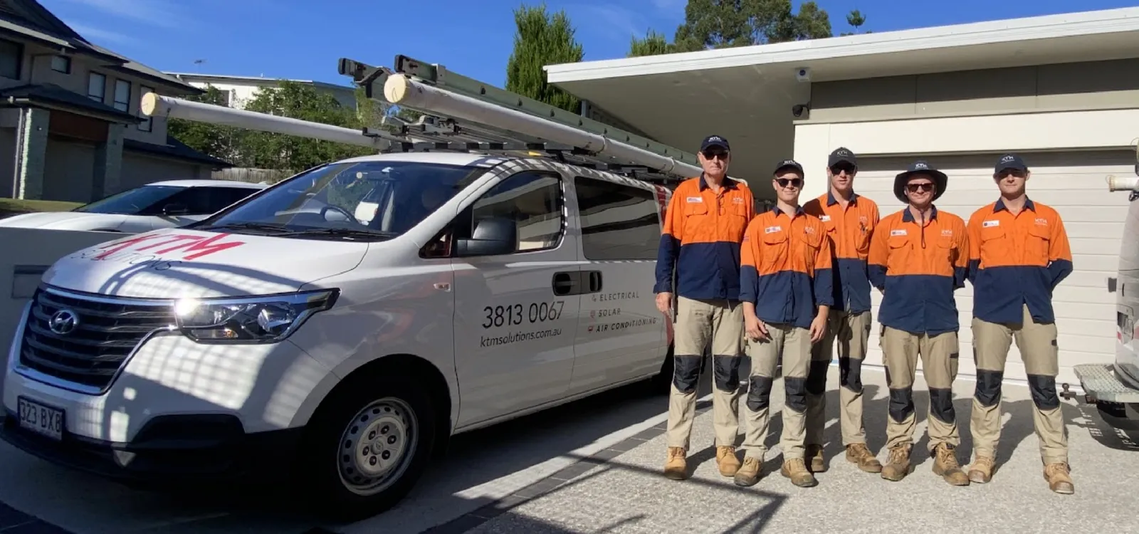 The KTM Solutions team with a fully stocked service van